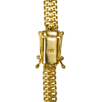 Corrente Lacraia (7mm) Banhado a Ouro 18K