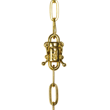 Corrente Meia Cana (5mm) Banhado a Ouro 18K