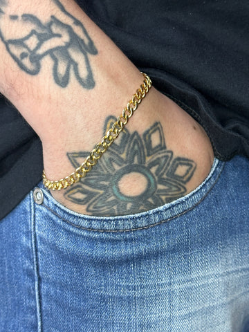 Pulseira Grumet (6mm) Banhada a Ouro 18K