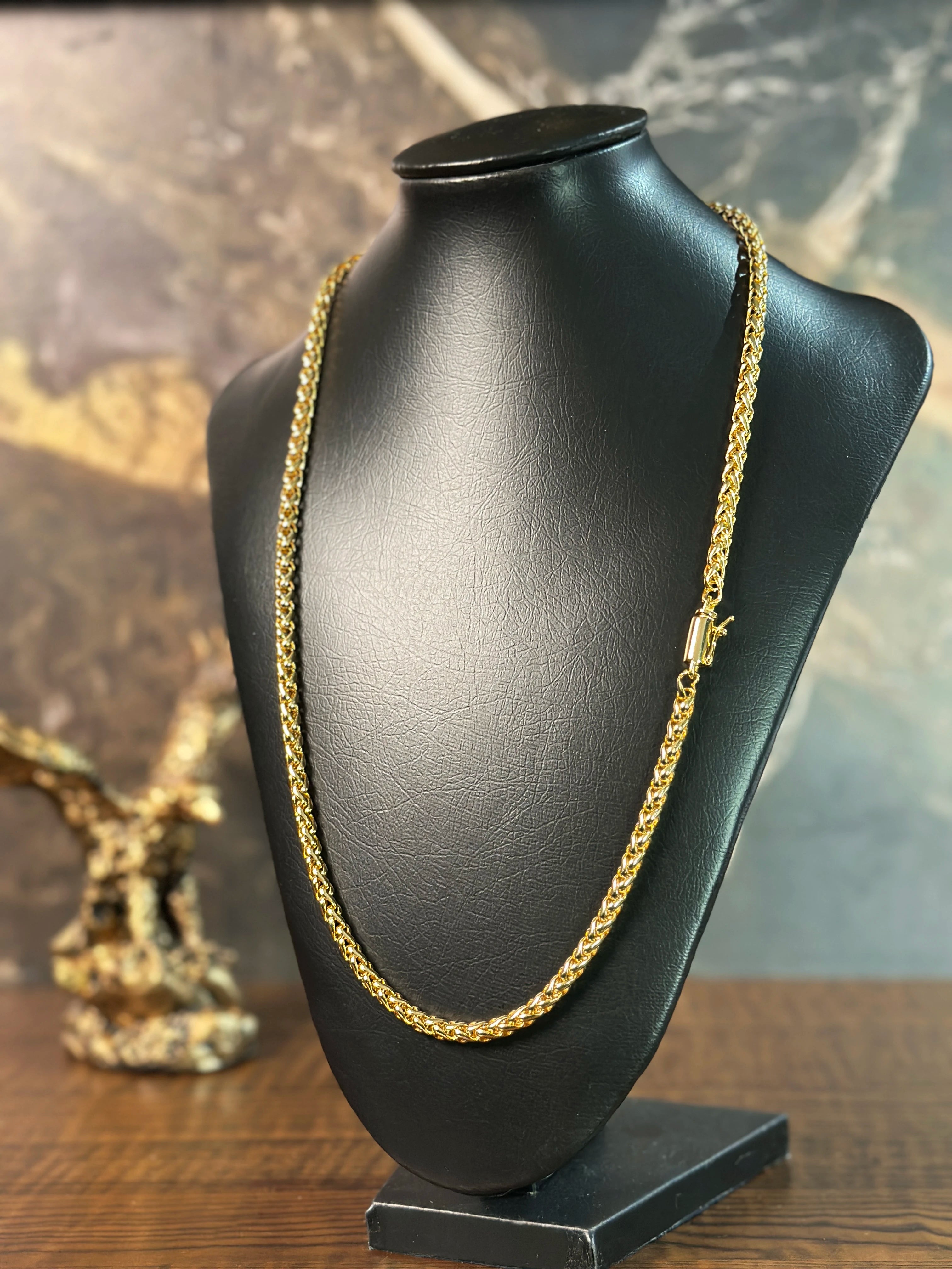 Corrente Peruana (6mm) Banhada a Ouro 18K