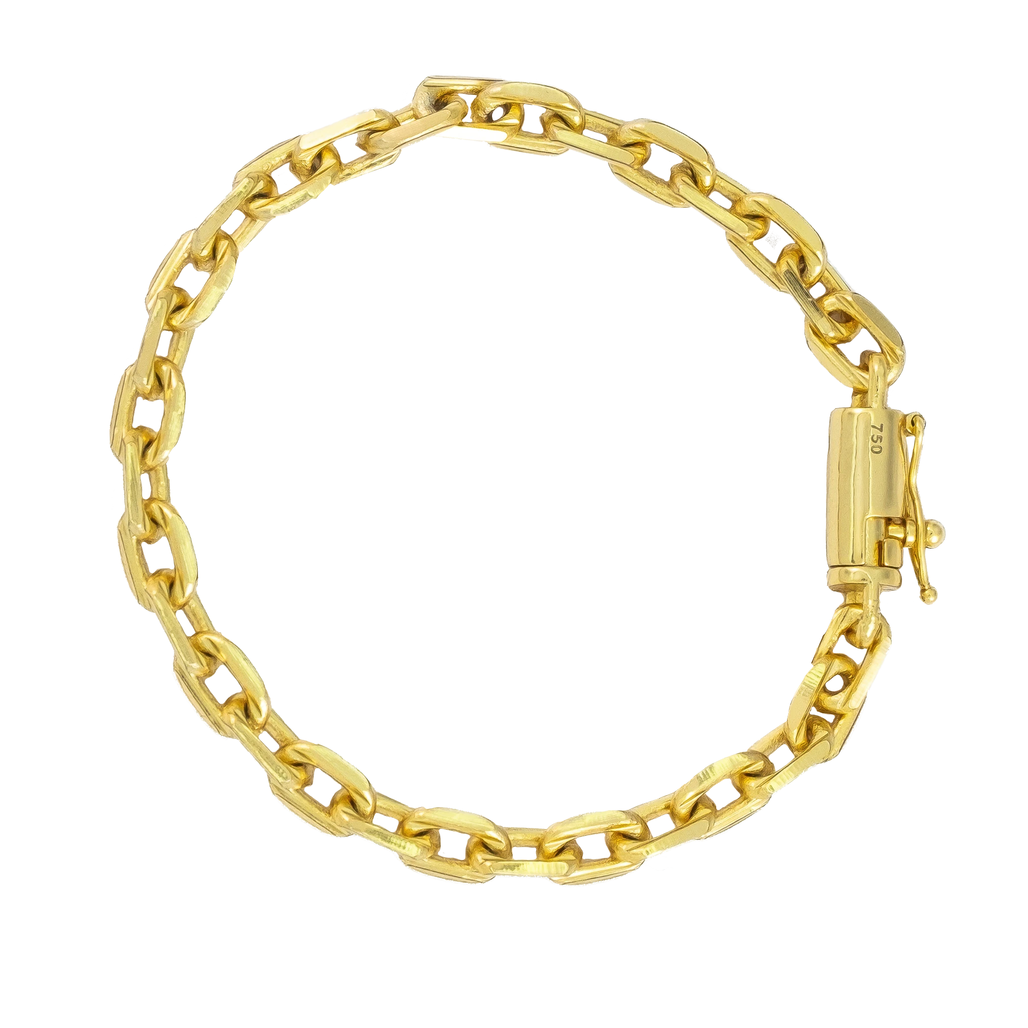 Pulseira Cadeado (6mm) Banhada a Ouro 18K