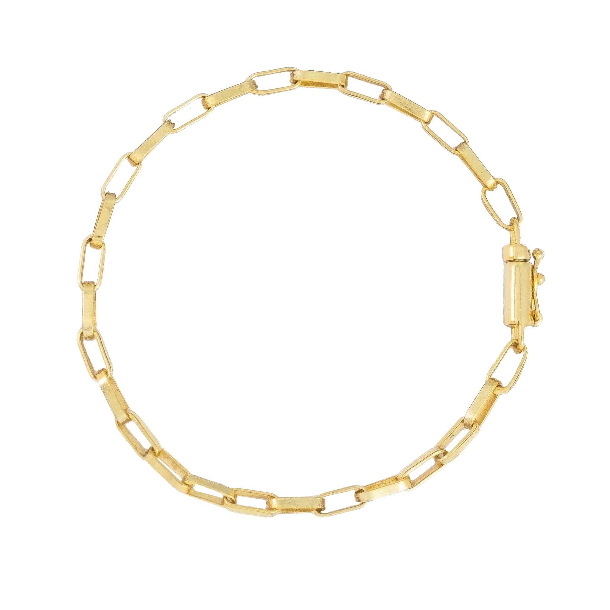 Pulseira Tijolinho Alongado (3mm) Banhado a Ouro 18K