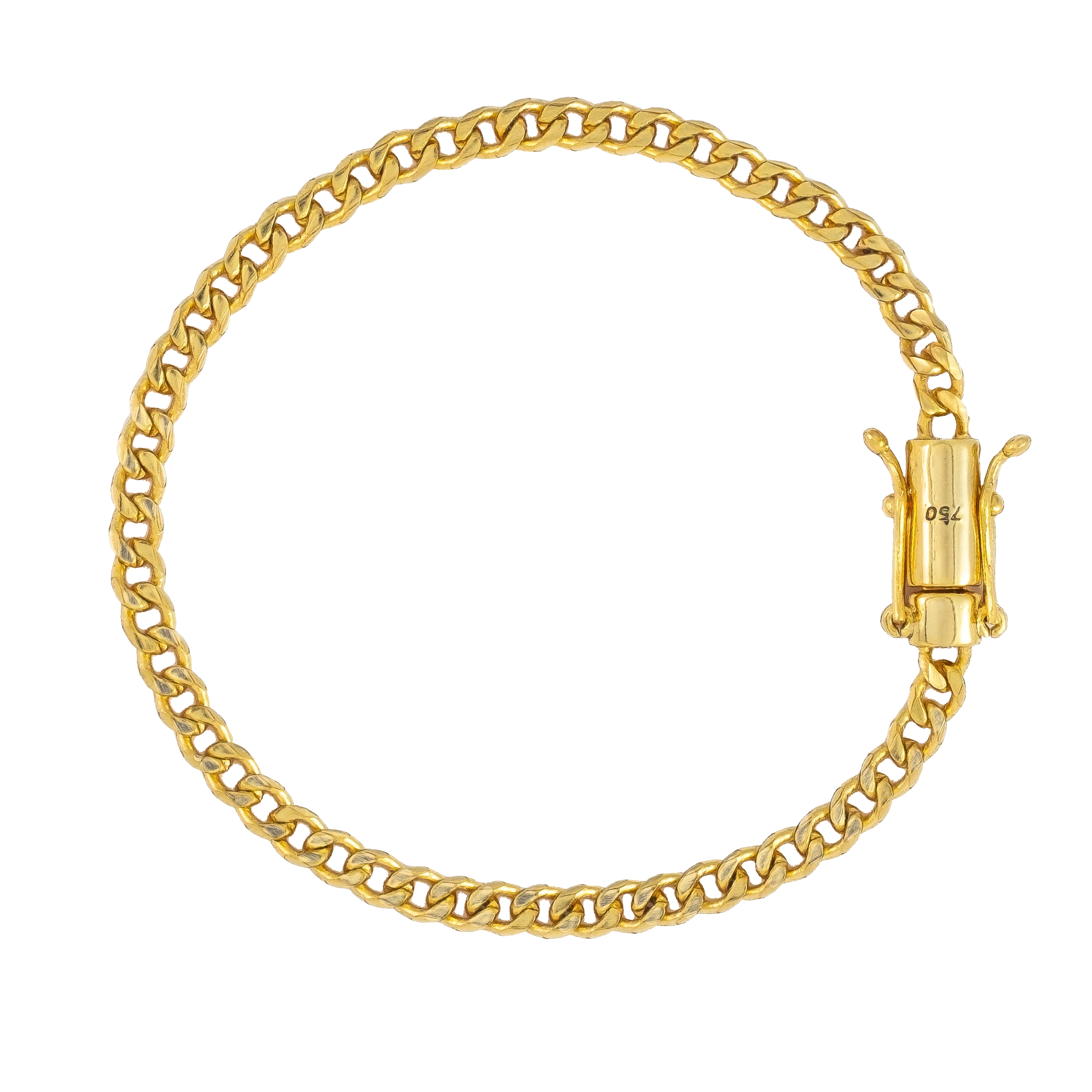 Pulseira Grumet (4mm) Banhado a Ouro 18K