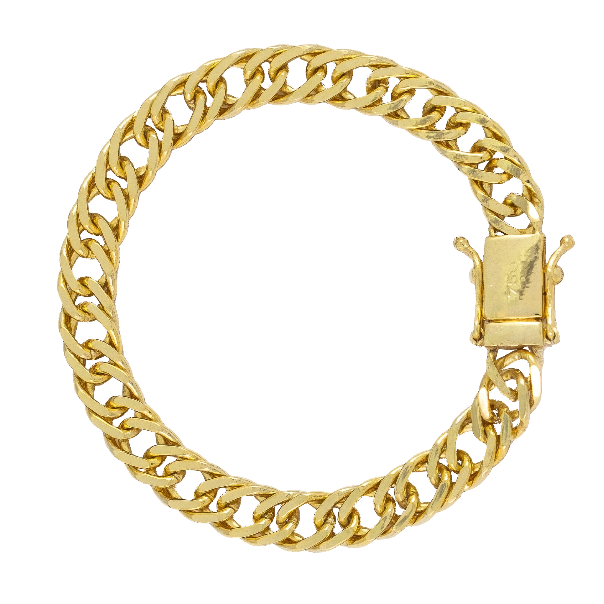 Pulseira Grumet Dupla (10mm) Banhada a Ouro 18K