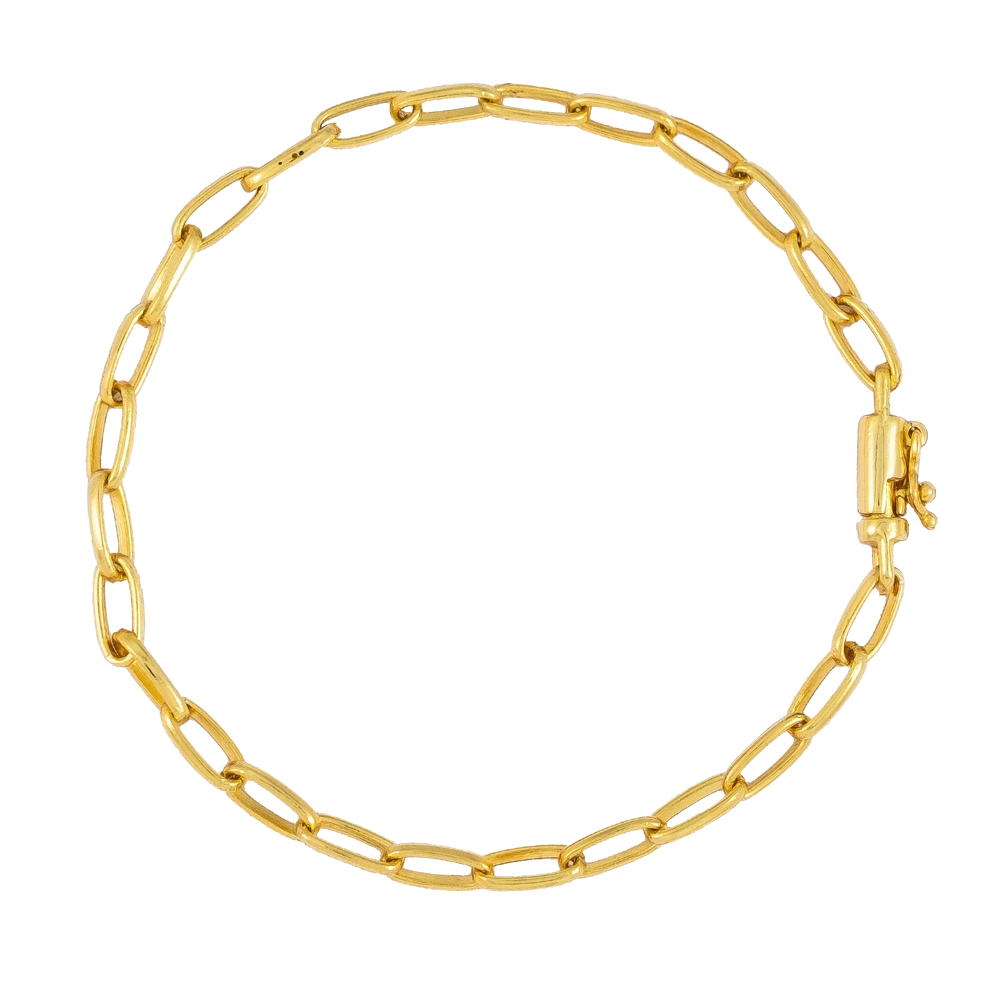 Pulseira Meia Cana (5mm) Banhado a Ouro 18K