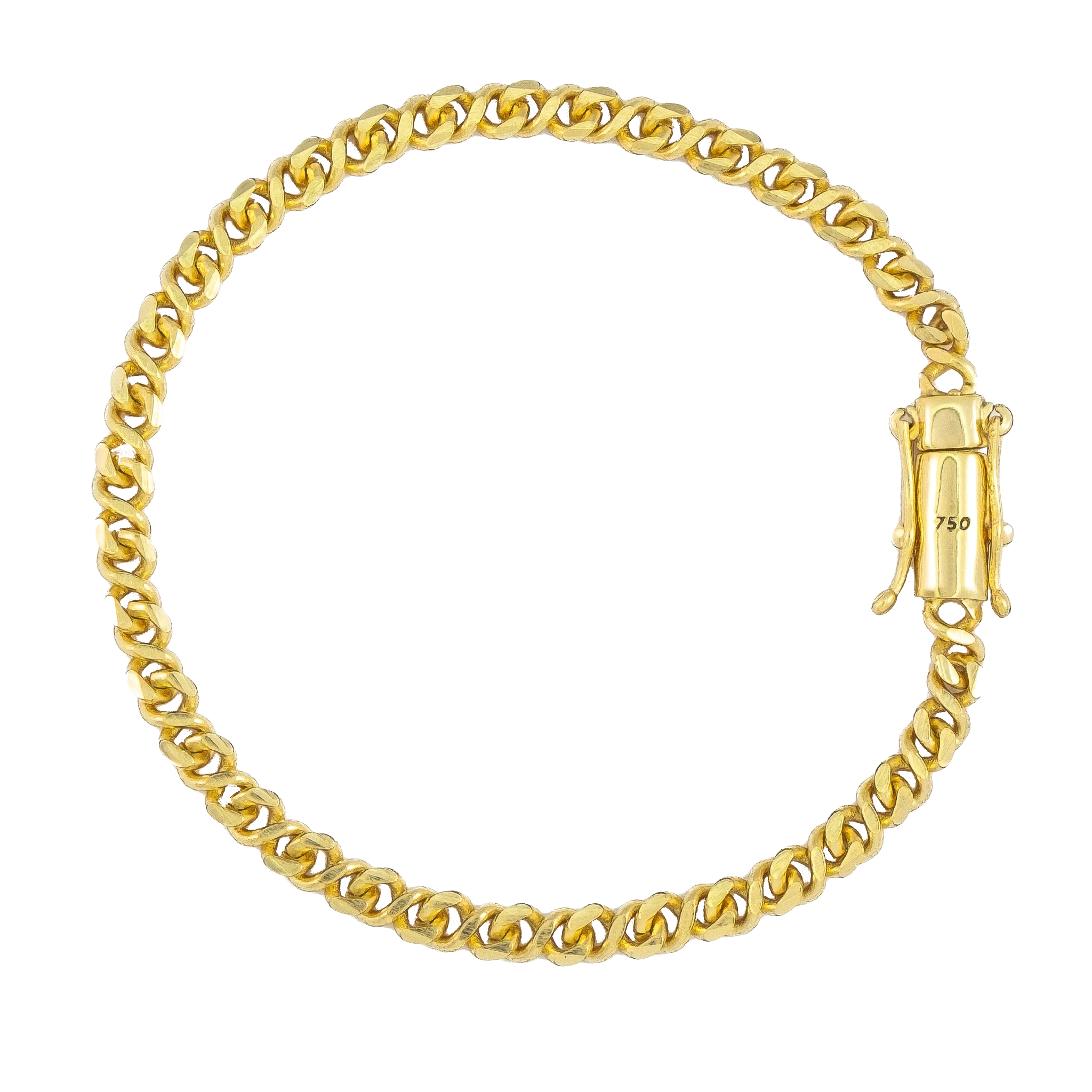 Pulseira Oitinho (4mm) Banhada a Ouro 18K