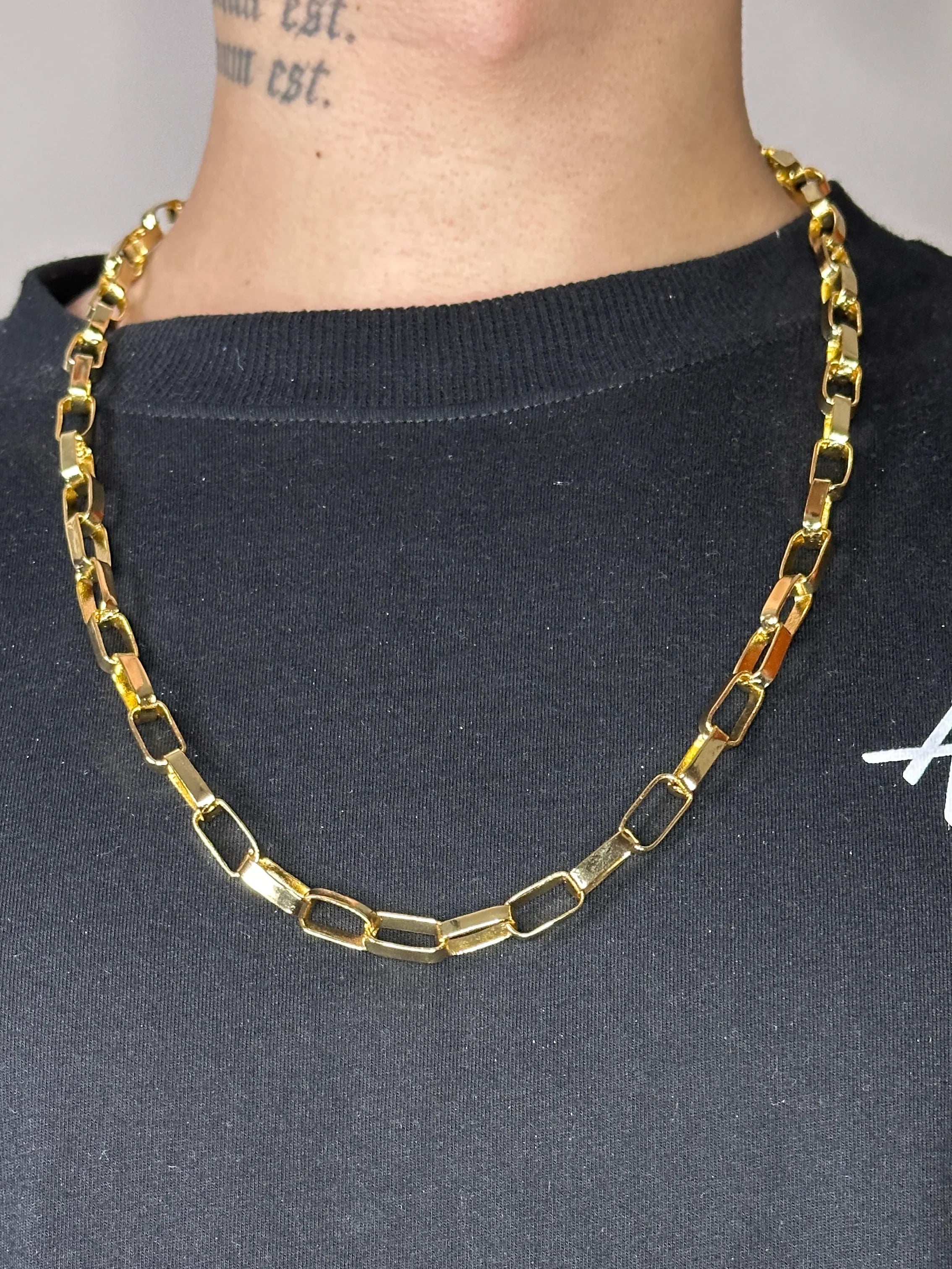 Corrente Cartier (8mm) Banhada a Ouro 18K