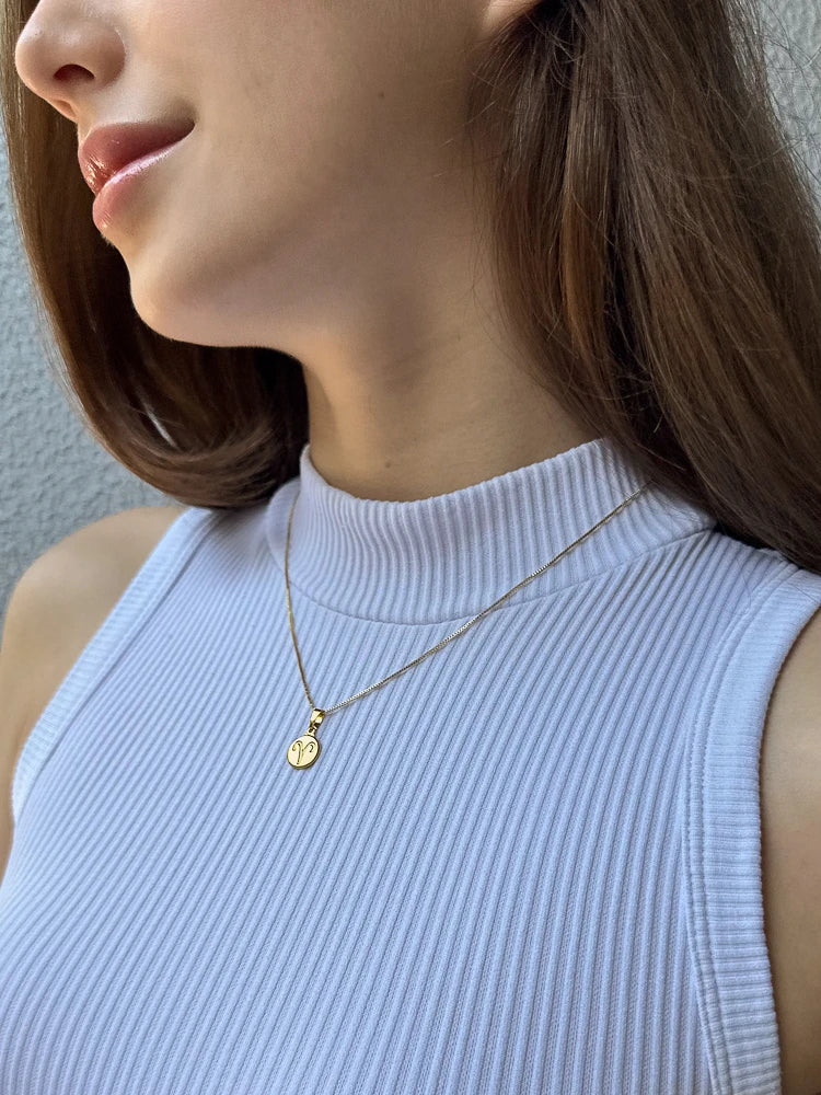 Colar Signo Banhado a Ouro 18K