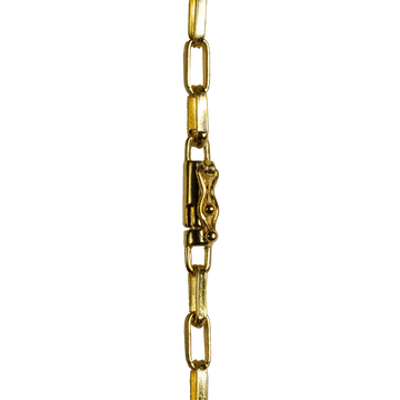 Corrente Tijolinho Alongado (3mm) Banhado a Ouro 18K