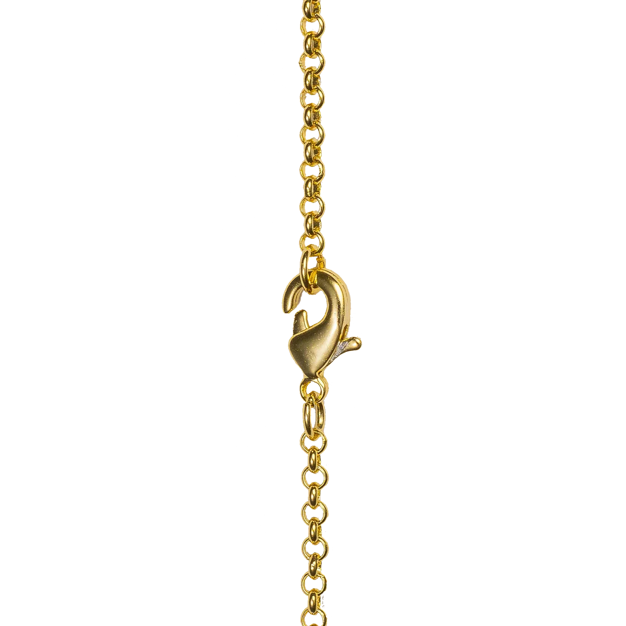 Corrente Trevo Preto P - Banhado a Ouro 18K