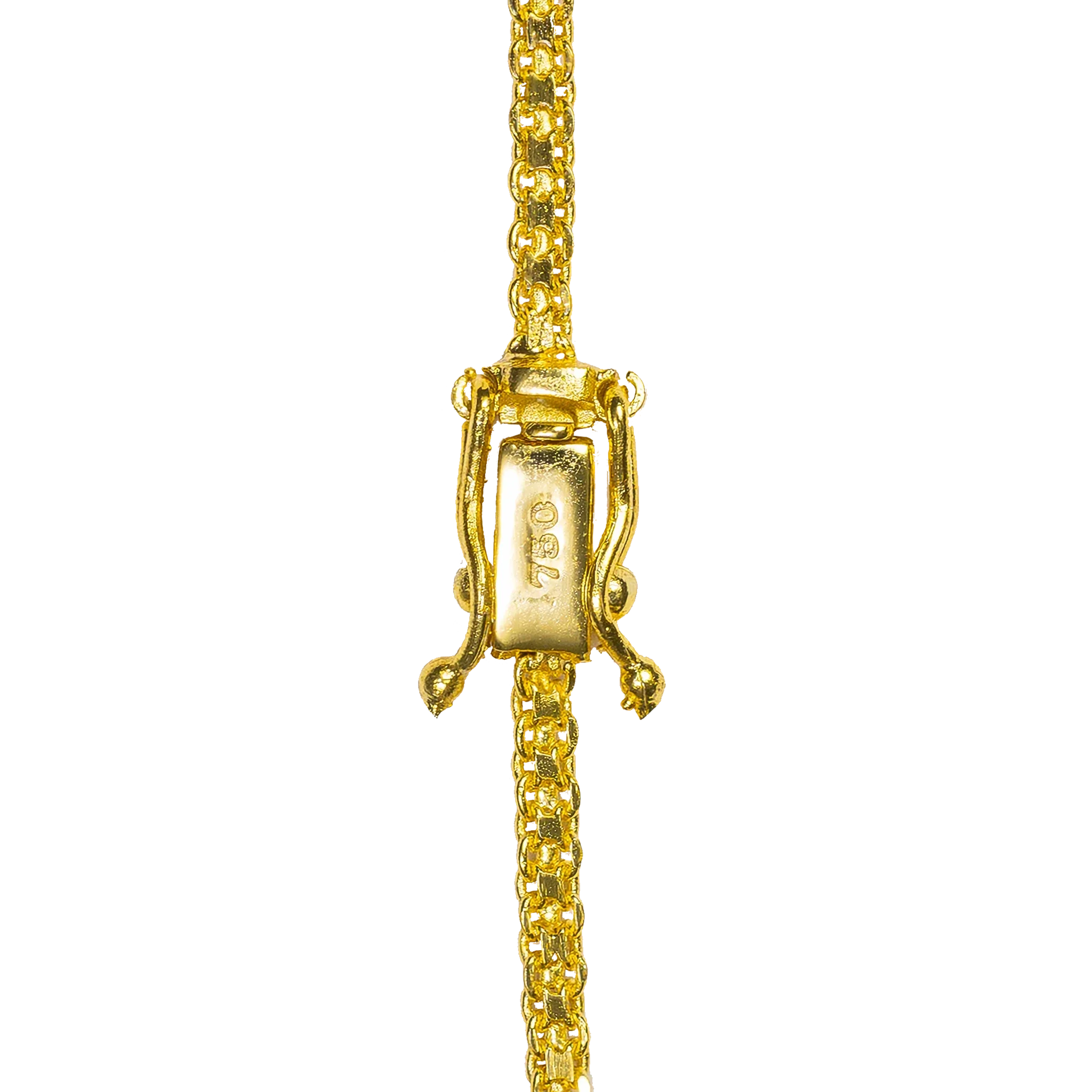 Corrente Cadeado Duplo 3mm Banhado a Ouro 18K