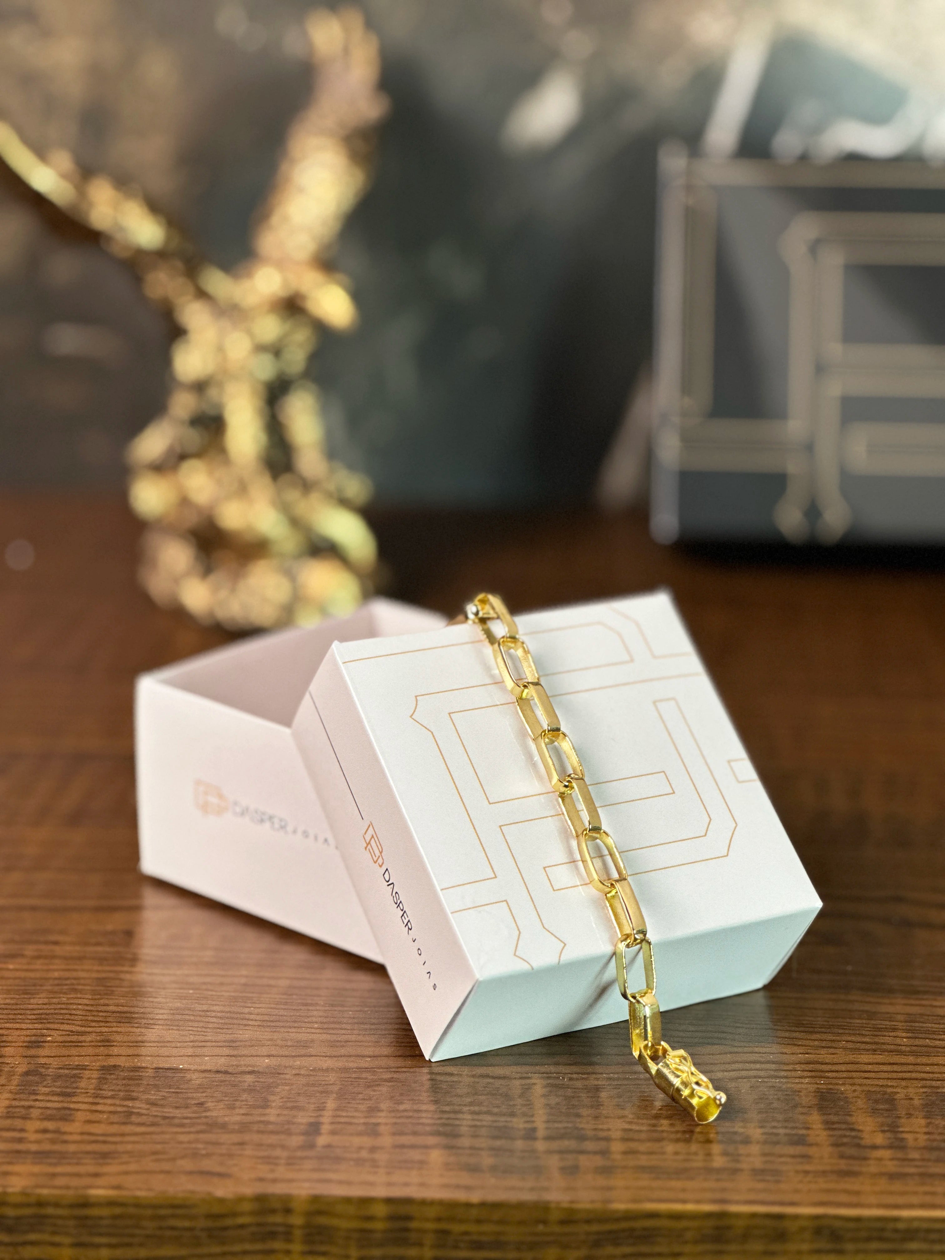 KIT Corrente + Pulseira Cartier 8mm - Banhado a Ouro 18K