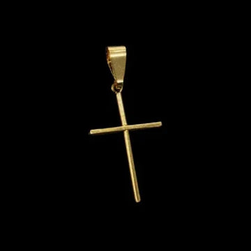Pingente Cruz Lisa M (até 6mm) - Banhado a Ouro 18K