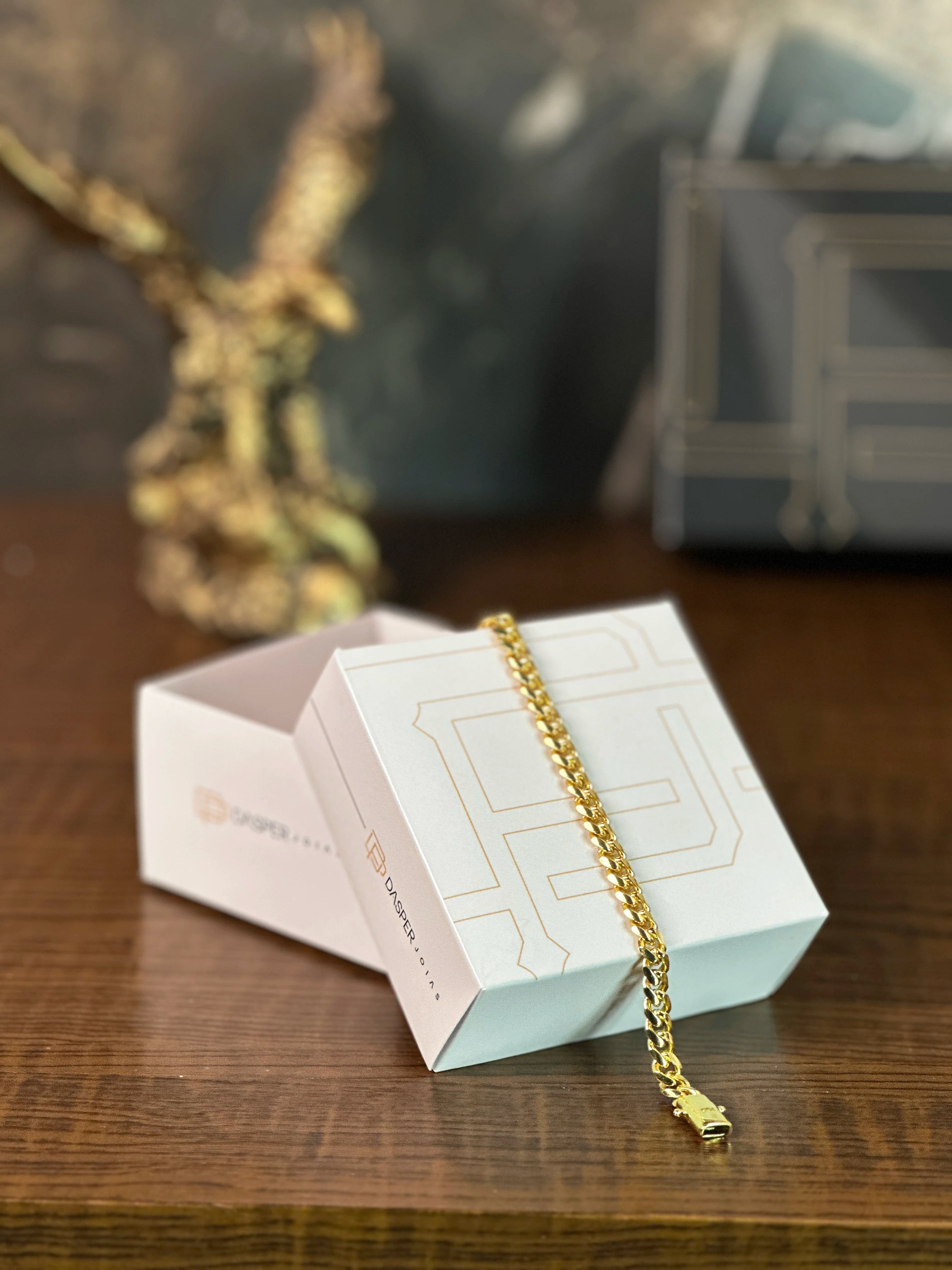 Pulseira Cuban (6.5mm) Banhada a Ouro 18K