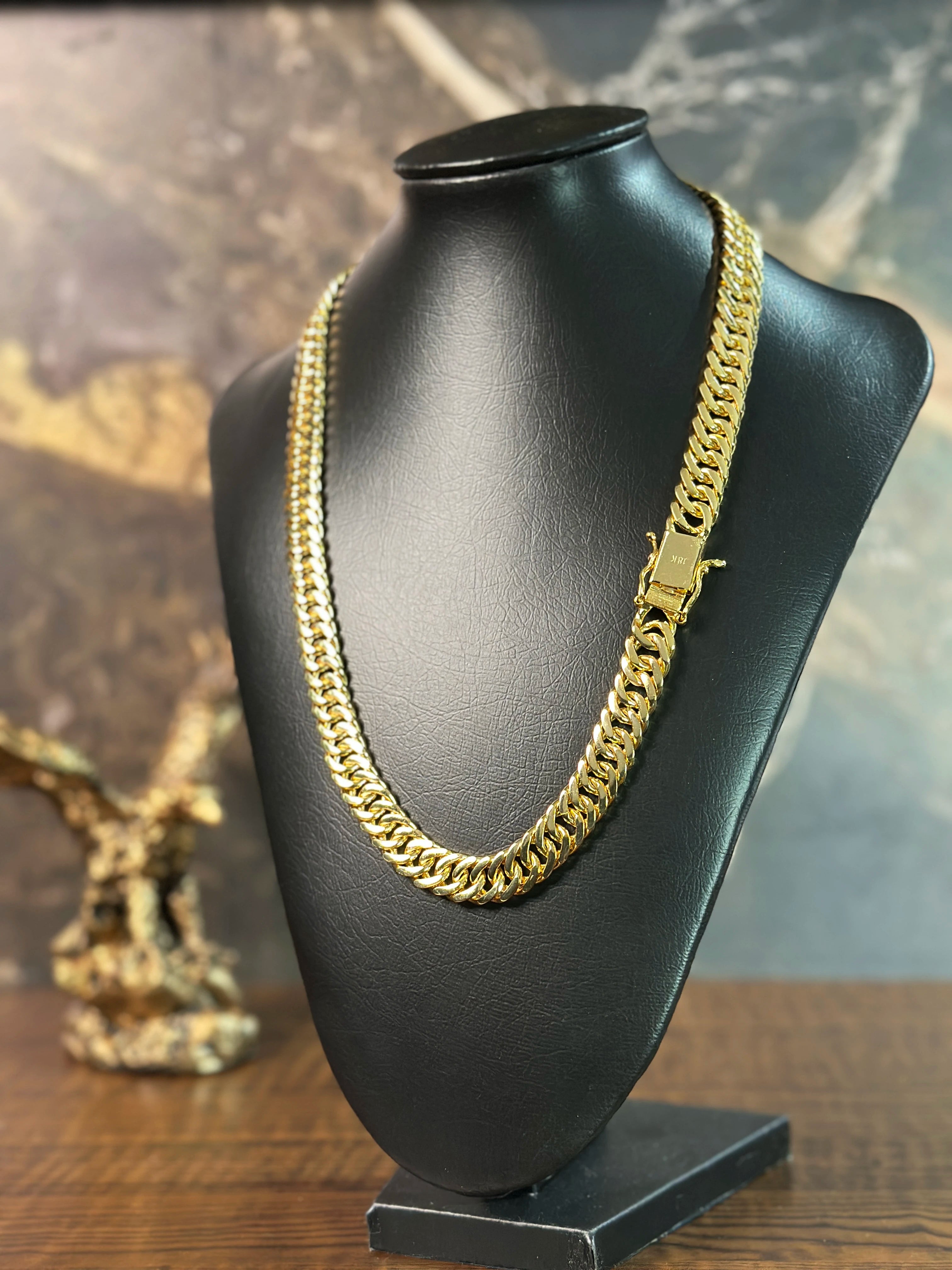 Corrente Grumet Dupla (13mm) Banhado a Ouro 18K