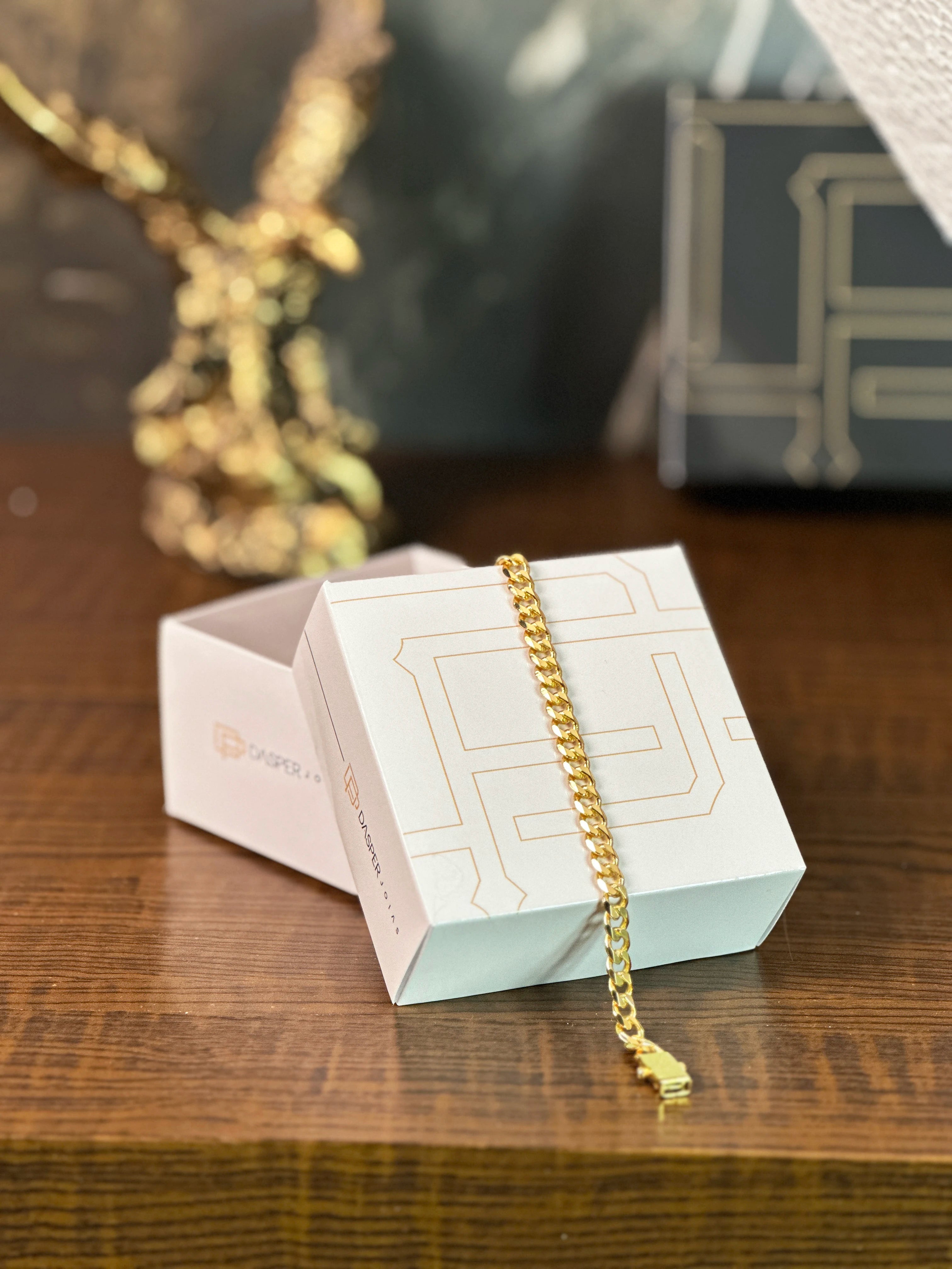 KIT Corrente + Pulseira Grumet 6mm - Banhado a Ouro 18K