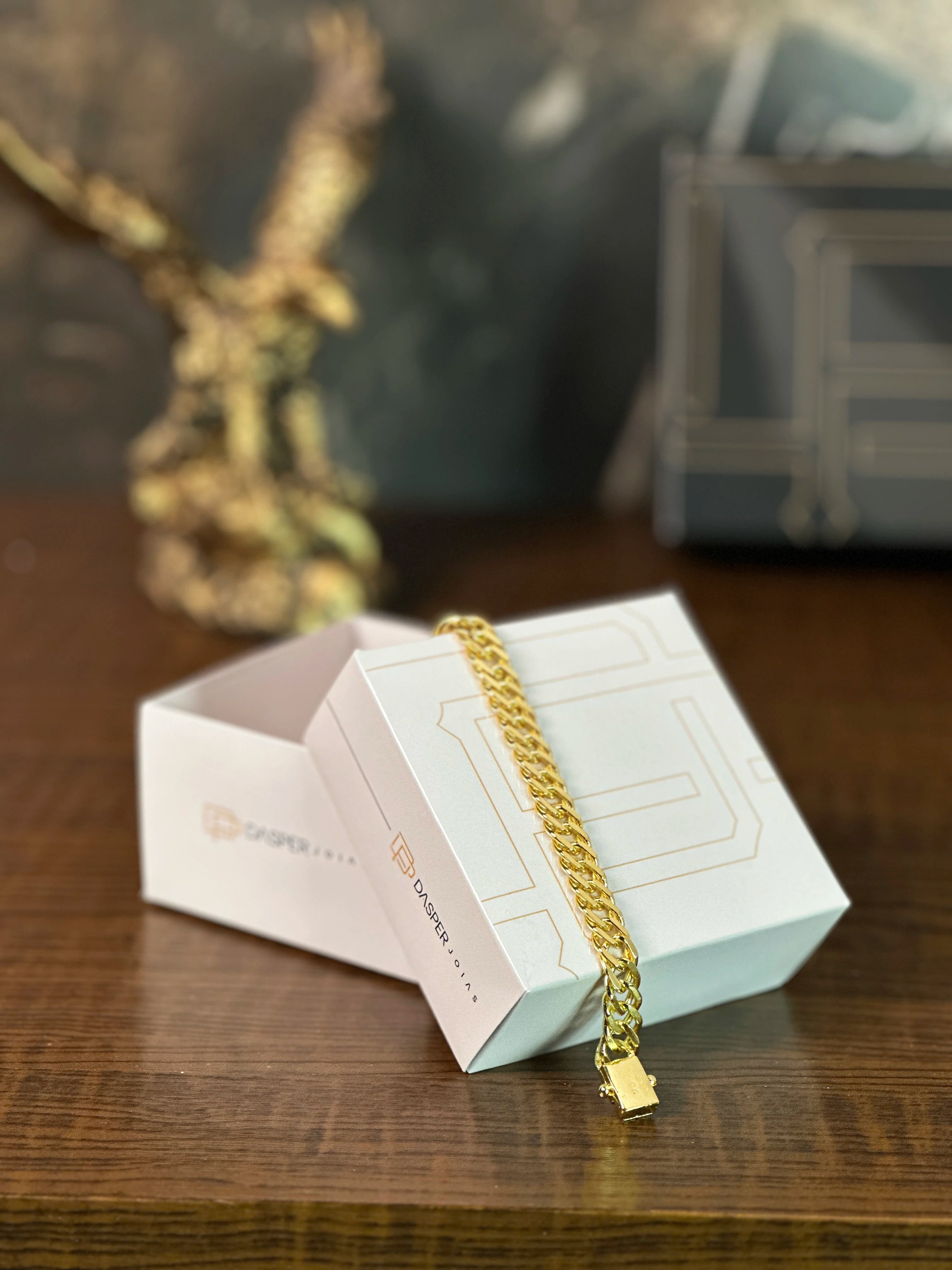 Pulseira Grumet Dupla (10mm) Banhada a Ouro 18K