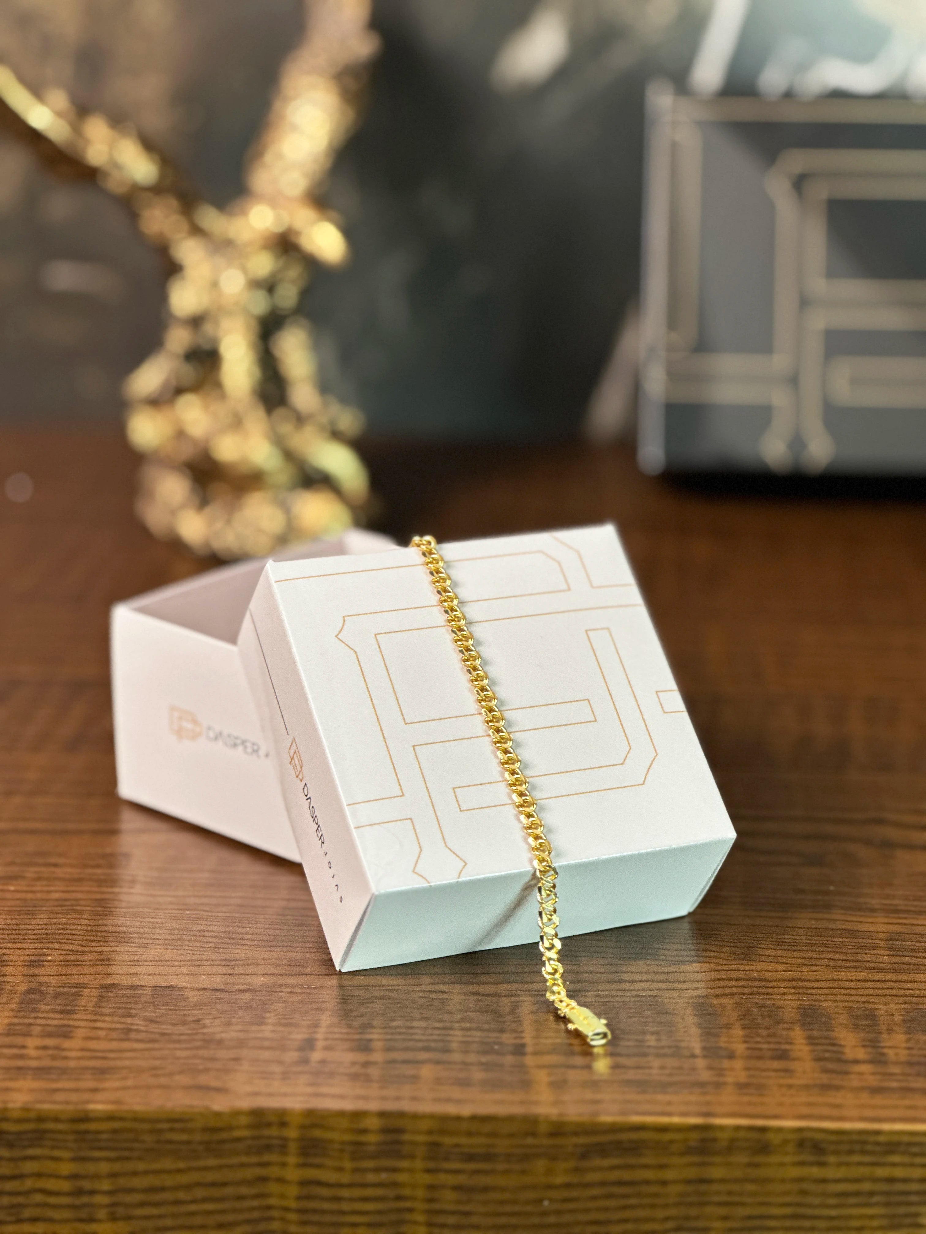 KIT Corrente + Pulseira Oitinho 4mm - Banhado a Ouro 18K