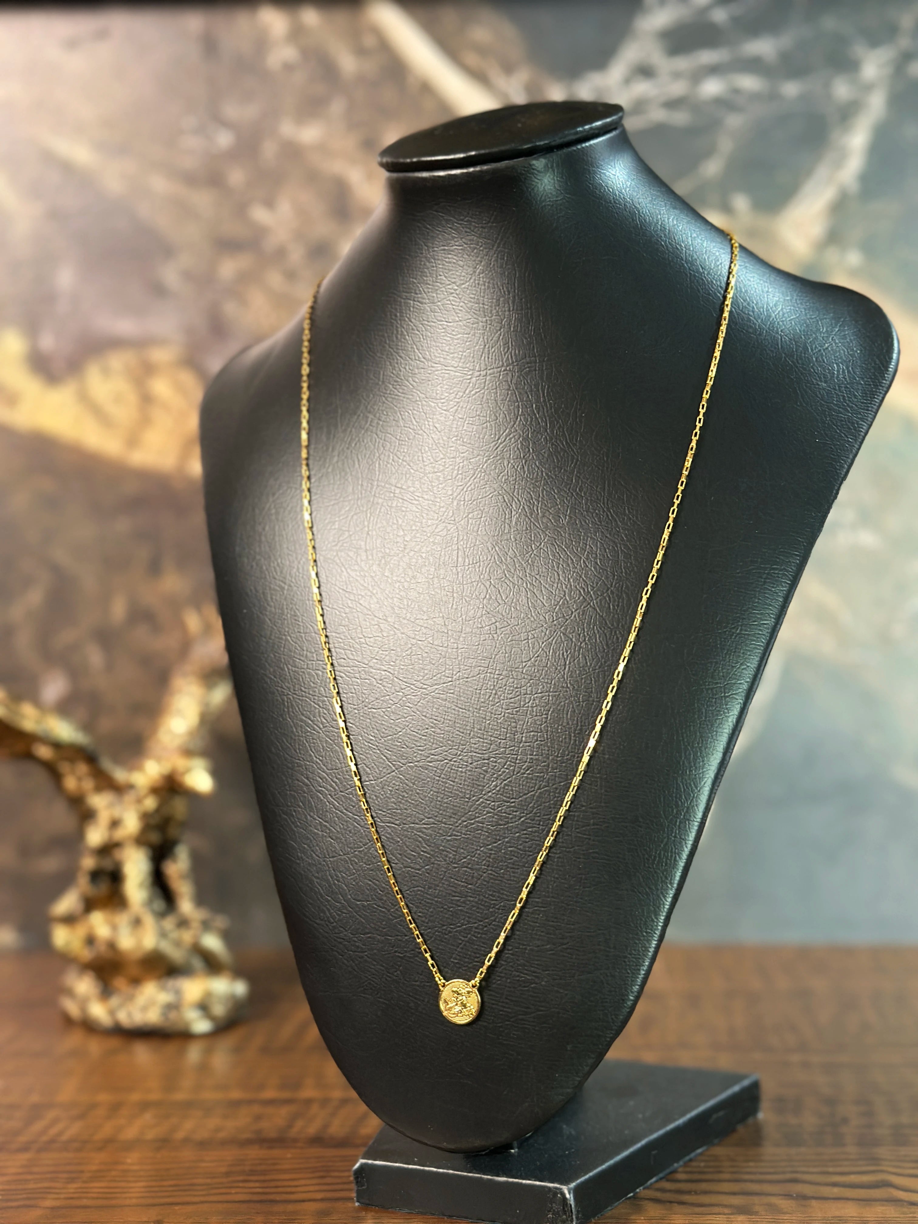 Escapulário Medalha de São Jorge - Banhado a Ouro 18K